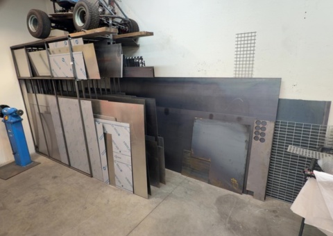 Rack with materials