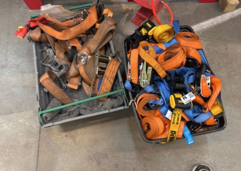 Two boxes with straps