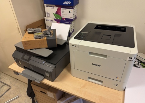 Printer 2 pcs and label machine