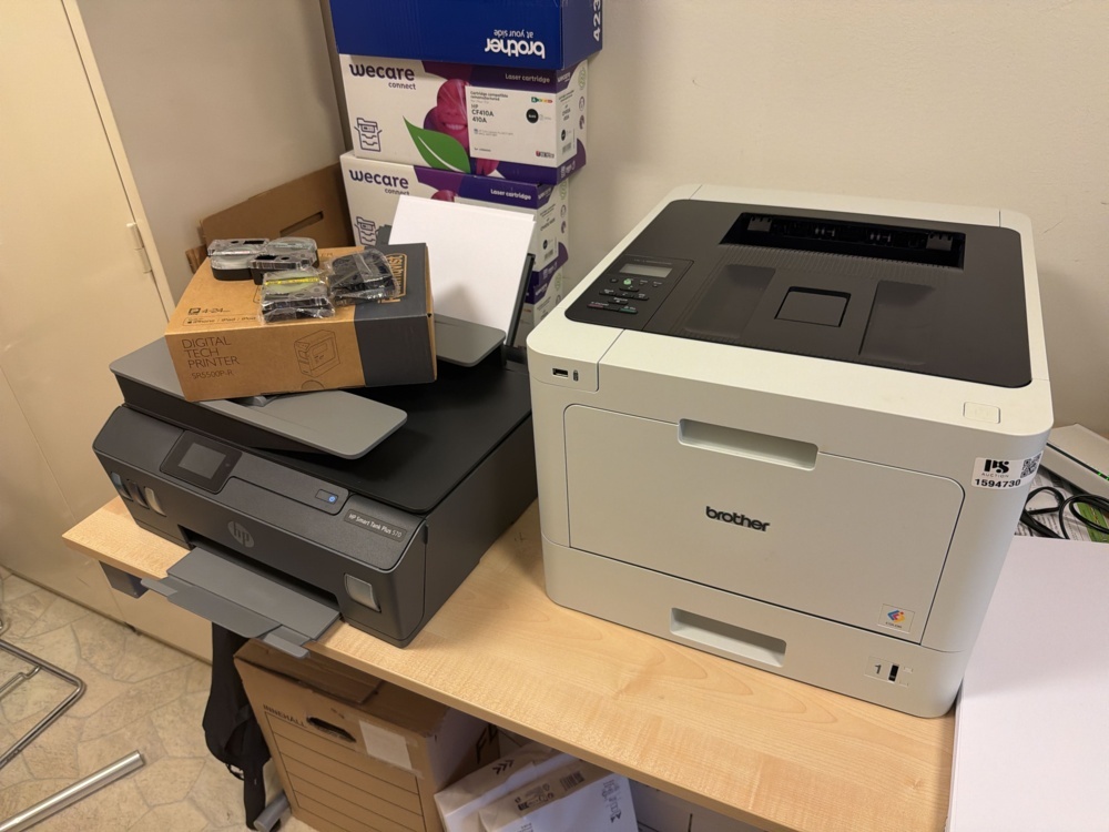 1594730-1 Printer 2 pcs and label machine