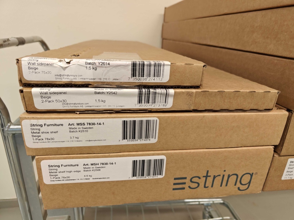 1564910-2 9 pcs New String furniture parts in the color BEIGE