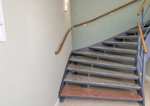 Angled staircase
