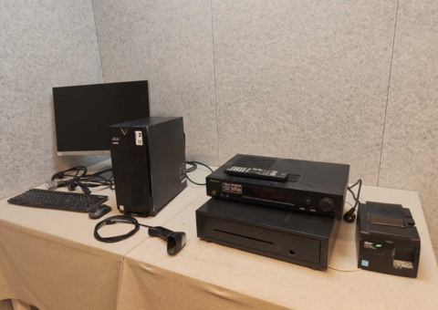 Desktop computer, cash register, stereo amplifier