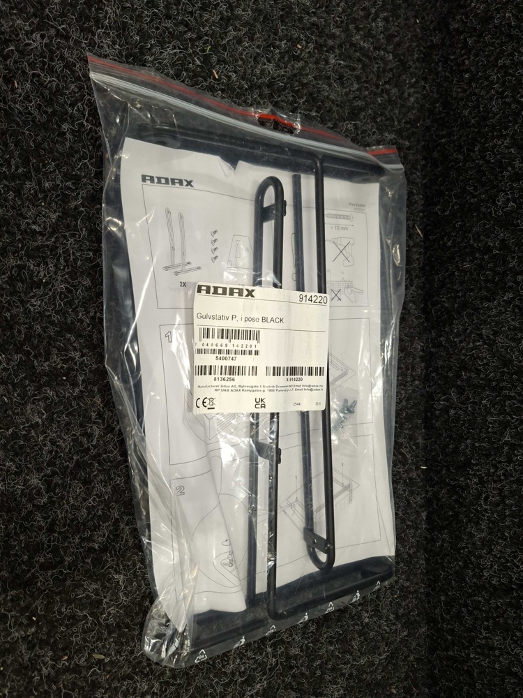 1599576-2 Floor stand Adax for panel elements high (black)