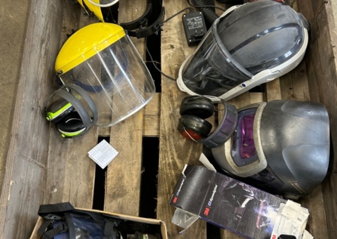 Visir, svettshjälm, masker, skyddsglasögon m.m