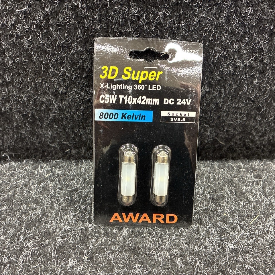1599534-2 Ca 100 st 2-pack Fordonslampor Award rör SV8,5 LED 24V