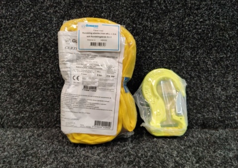 4 st Rundsling/Stroppar med Rundslingskrok Gunnebo Lifting 3 ton 2m