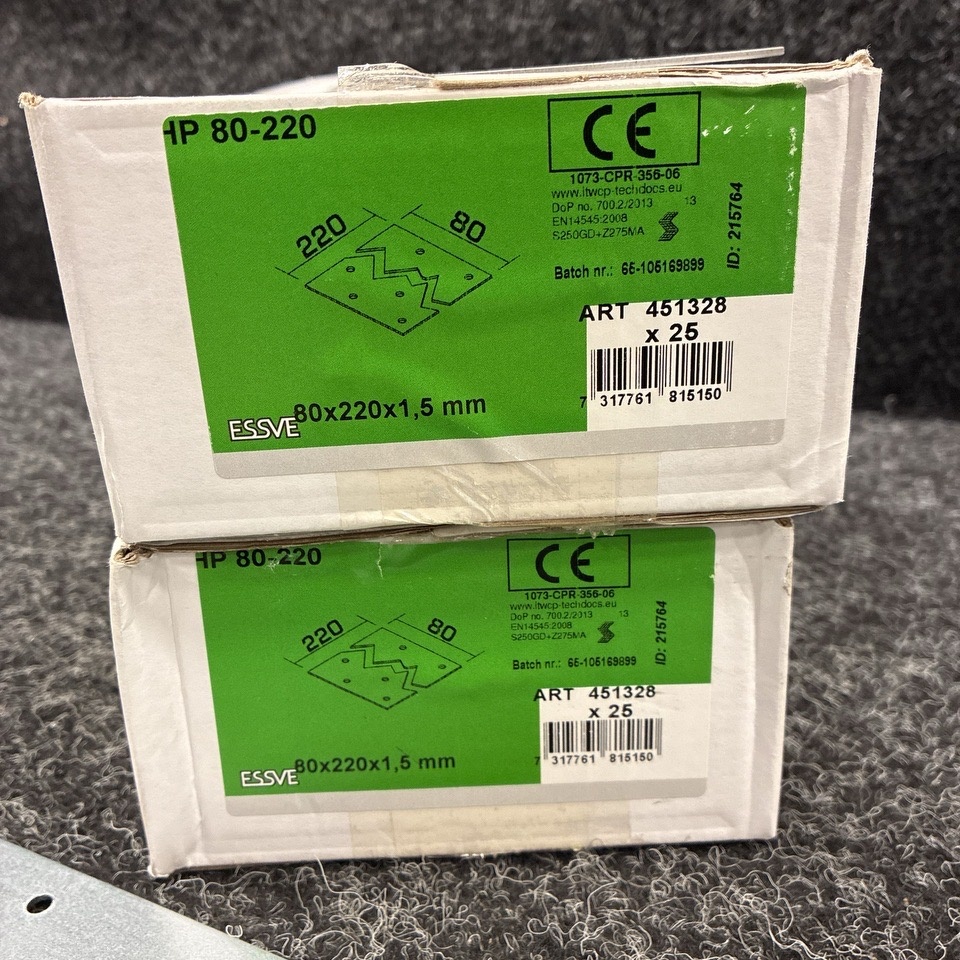 1599612-2 Ca 58 st Hålplattor 80x220x1.5mm, Essve