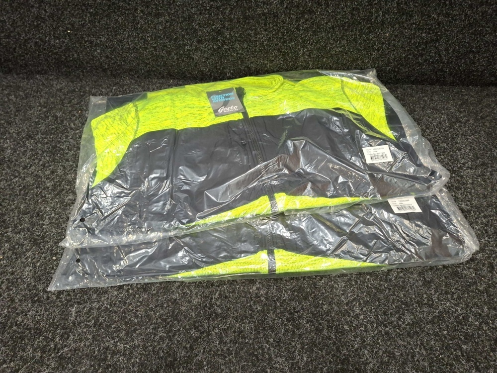 1598957-2 2 st Tröjor Gesto Fullzip Explore G225 gul/svart, Strl 3XL