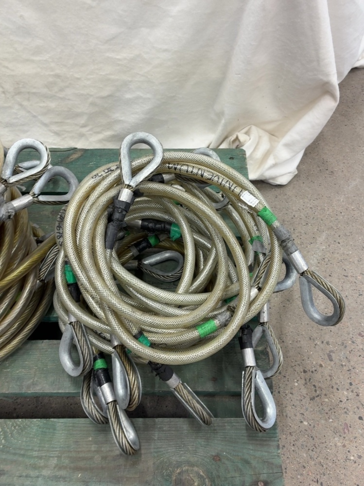 1588724-2 Stållinestroppar 1T/2m 10 st + 1T/4m PVC-hölje 10 st + 10st slings 1,5m