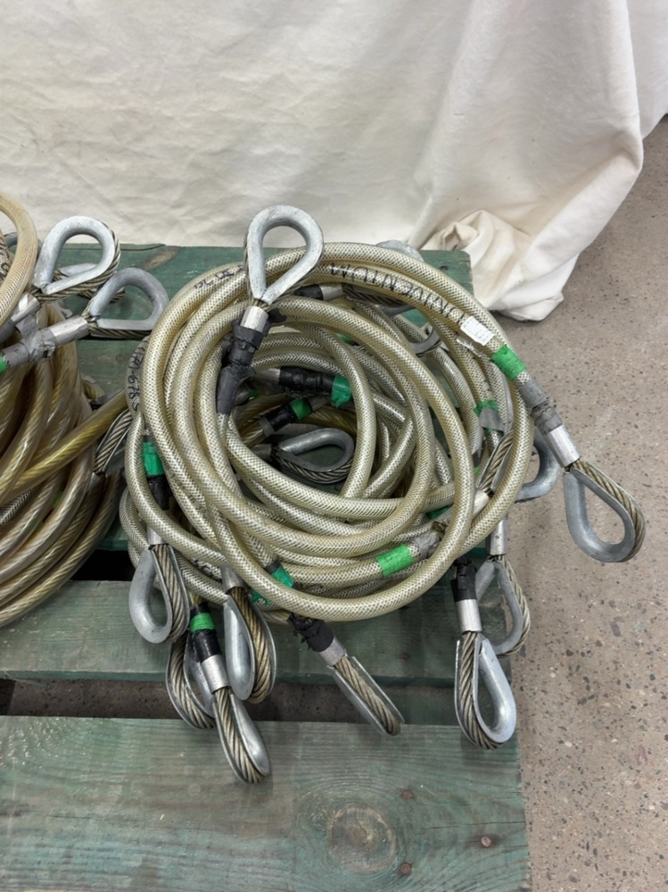 1588726-2 Stållinestroppar 1T/2m 10 st + 1T/4m PVC-hölje 10 st + 10st slings 1,5m