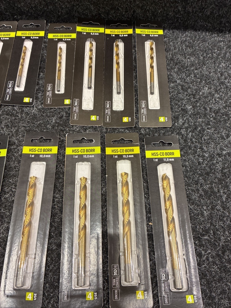1599701-2 180 st Borr 4-USE 3.5-11.0mm HSS-CO