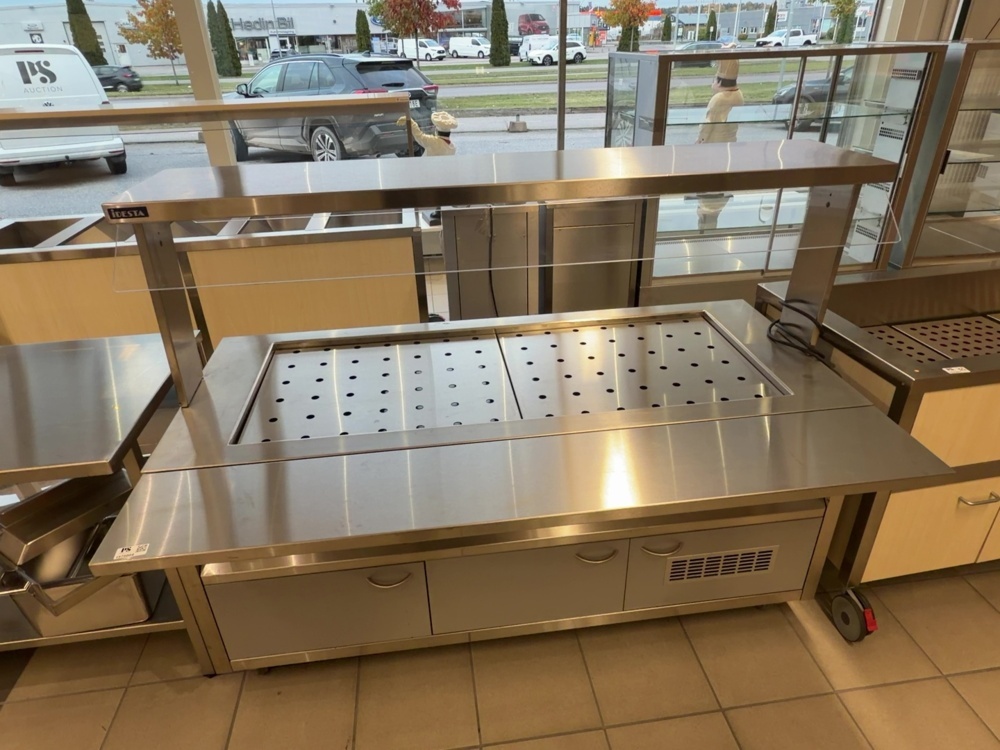 1575004-1 Serveringsdisk med kylbrunn - Idesta L-1600X650