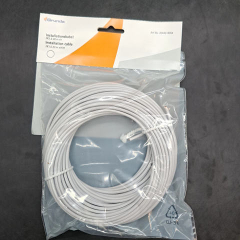 1593612-1 Installationskabel, 8 st - Grunda FK, vit, 1,5 mm², totalt 160 m