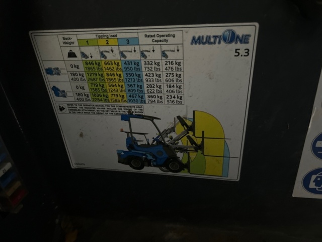1486434-11 Kompaktlastare MultiOne 5.3K 4WD Hydrostat med teleskoparm, skopa och gafflar – 2020