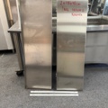1141702-1 Stainless steel shelves 2 pcs incl rails/brackets. Approx. 130x40 cm