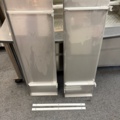 1141702-2 Stainless steel shelves 2 pcs incl rails/brackets. Approx. 130x40 cm