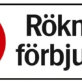 1601533-1 Förbudsskyltar, 25 st - Systemtext, Rökning förbjuden, 297 × 105 mm