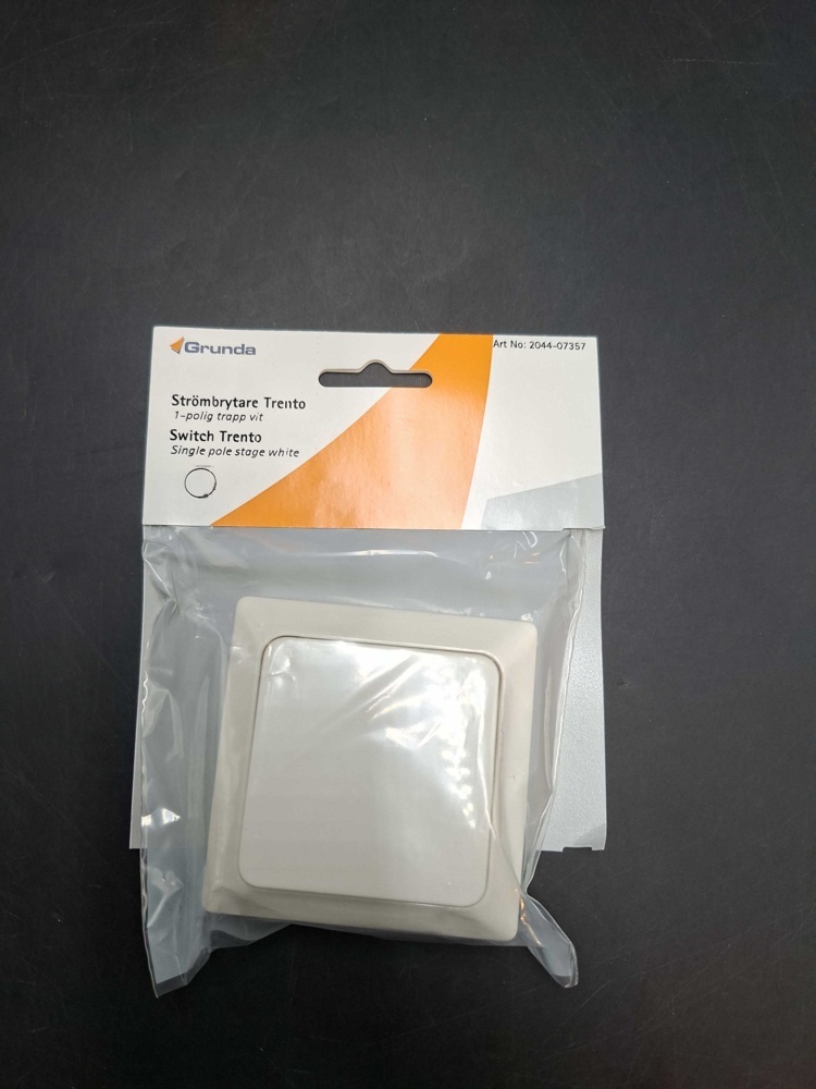 1601537-2 Light switches, 17 pcs - Grunda Trento, single-pole two-way, white
