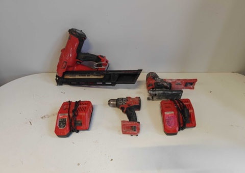 Nail gun, screwdriver and jigsaw Milwaukee
