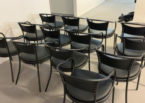 Chairs with metal frame 13 pcs
