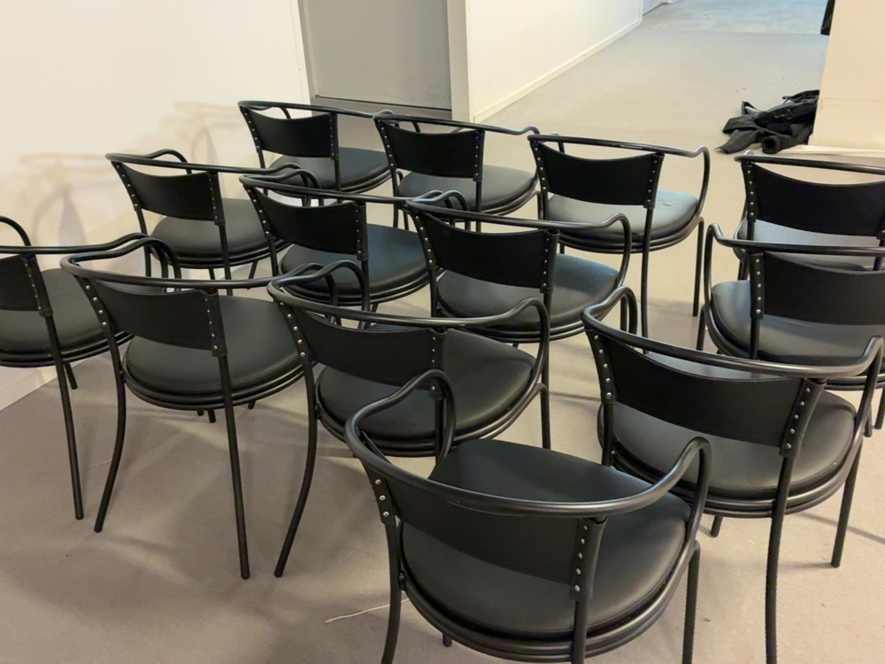 1594767-1 Chairs with metal frame 13 pcs
