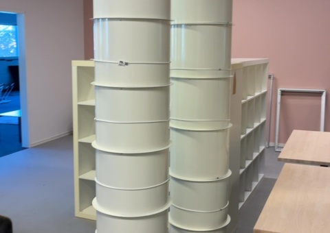 Newspaper rack cylindrical 2 pcs