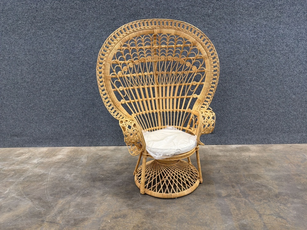 1597614-2 Peacock armchair rattan - Outdoor garden chair 154 cm