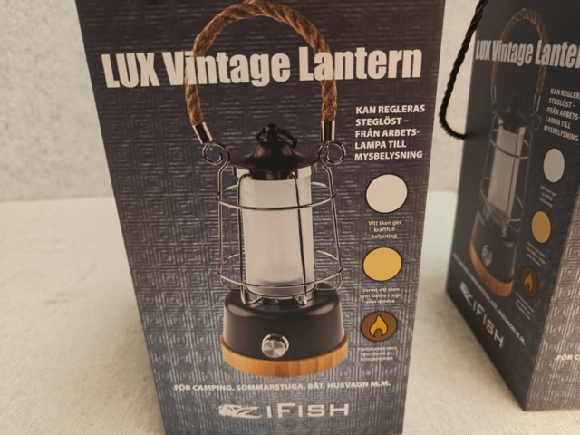 1485817-2 Uppladdningsbar LED-lampa/lykta 3st IFISH LUX Vintage Lantern