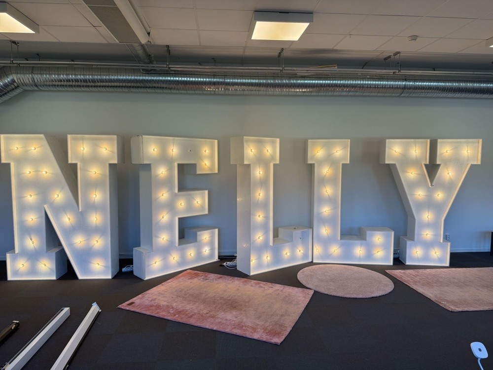 1594782-1 Letters 5 pcs with lighting - approximately 155 x 35 x 203 cm