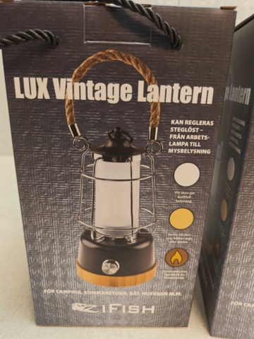 1485818-2 Uppladdningsbar LED-lampa/lykta 2st IFISH LUX Vintage Lantern