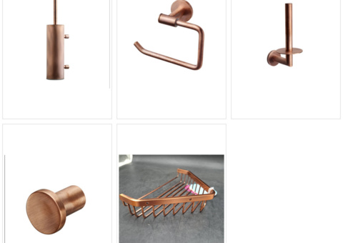 Bathroom accessories, 5 pieces - Tapwell, Protected Copper