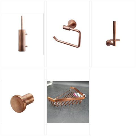 1602354-1 Badrumstillbehör, 5 delar - Tapwell, Protected Copper