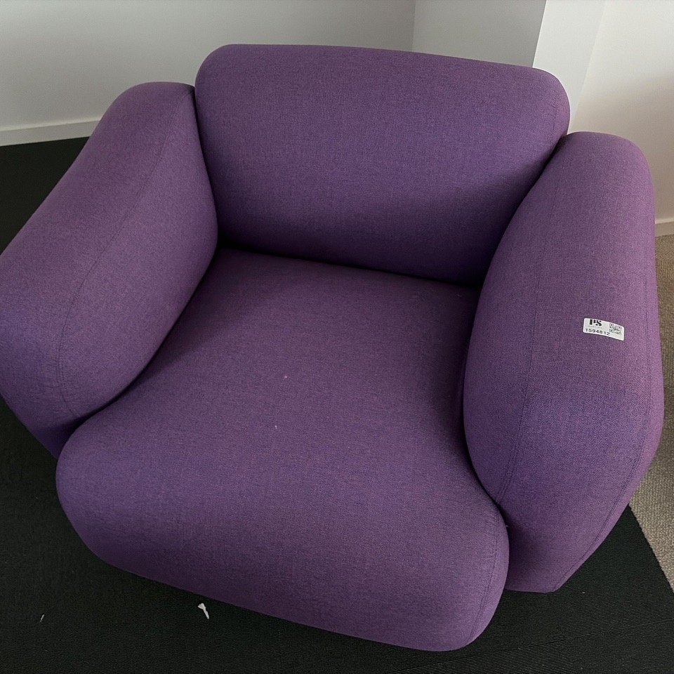 1594812-2 Fåtöljer lila 2 st