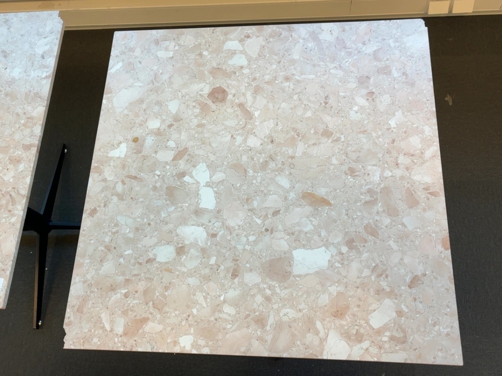 1594799-2 Stone table 2 pcs, approx. 70 x 70 cm, defects - EKV