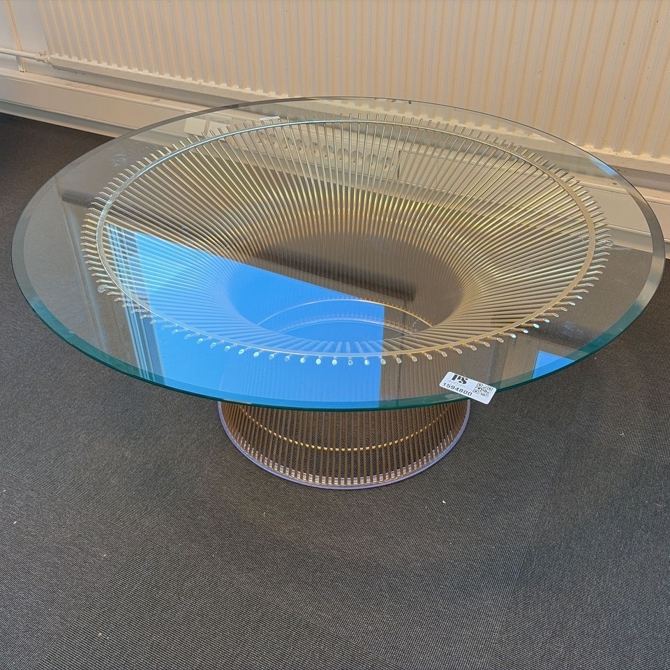1594800-1 Round table with glass top approx. 91x39 cm