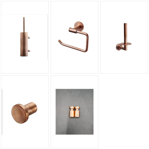 1602402-1 Badrumstillbehör, 6 delar - Tapwell, Protected Copper