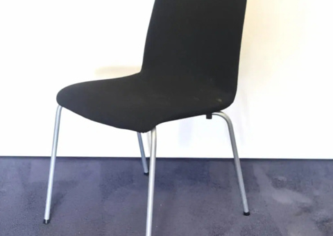 Stol helklädd svart och silver 8 stycken
