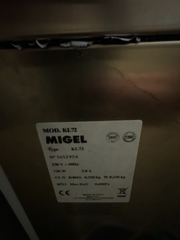 1458515-6 Ismaskin – PORKKA / MIGEL KL72 – 230 V – rostfri