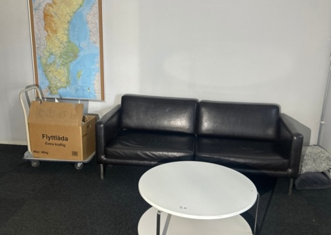 Sofa, gaming chair, kitchen utensils