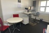1558648 Electric desk, double shelves and visitor group