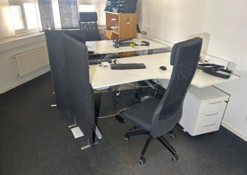 Workroom with two electric desks