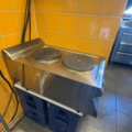 1458524-2 Elektrisk restaurangspis – Zanussi – 2 kokplattor – rostfri