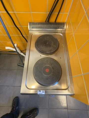 1458524-3 Elektrisk restaurangspis – Zanussi – 2 kokplattor – rostfri