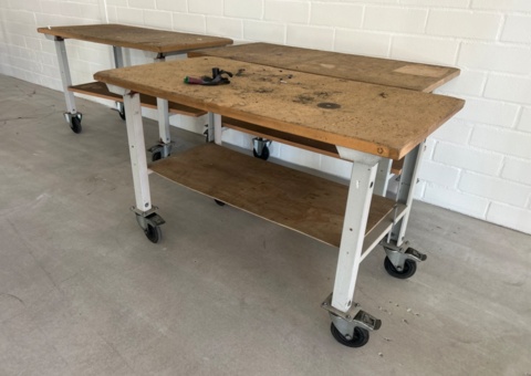 Workbench on wheels 3 pcs
