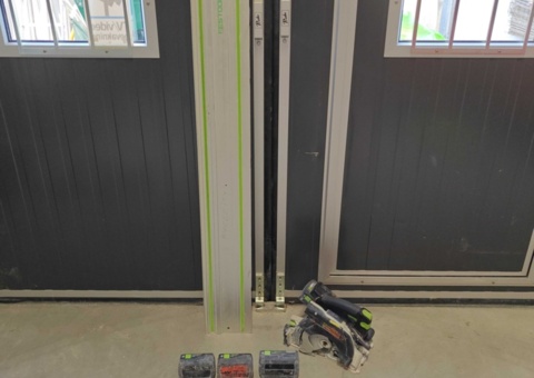 Festool HKC 55 EB plunge-cut saw with guide rail