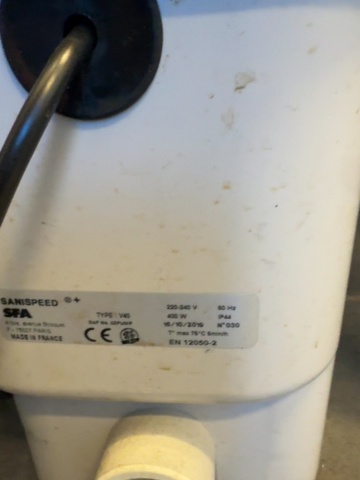 1458532-3 Avloppspump / gråvattenpump – SFA Sanispeed+ – 400 W – 230 V