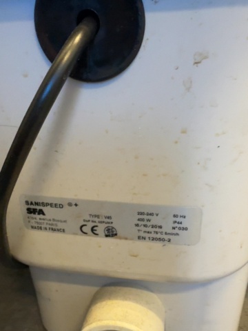 1458532-4 Avloppspump / gråvattenpump – SFA Sanispeed+ – 400 W – 230 V