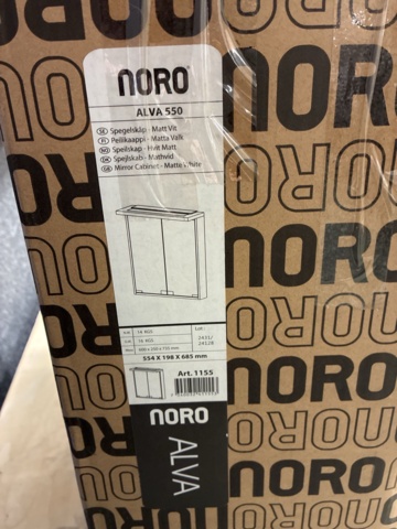 1602638-19 Spegelskåp Noro Alva 550 vit matt