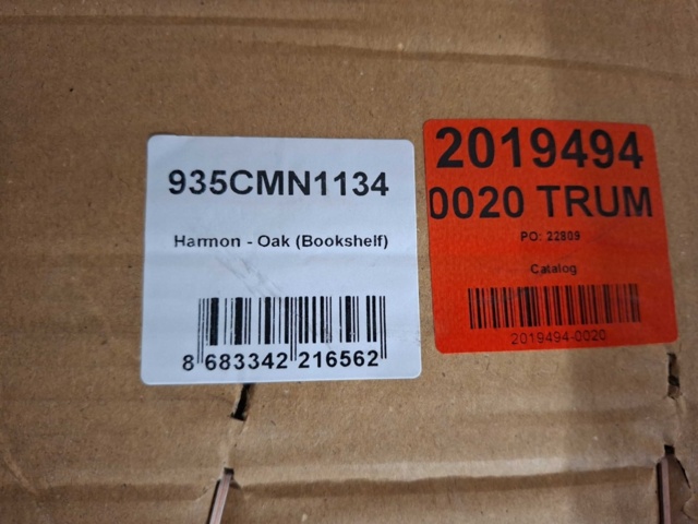 1602466-8 2 st Bokhyllor Harmon Ek Spånskiva 90x25x127,4 cm